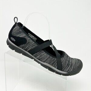 KEEN Hush Knit CNX Mary Jane Flats Womens Black Gray Heathered Slip On Size 10.5